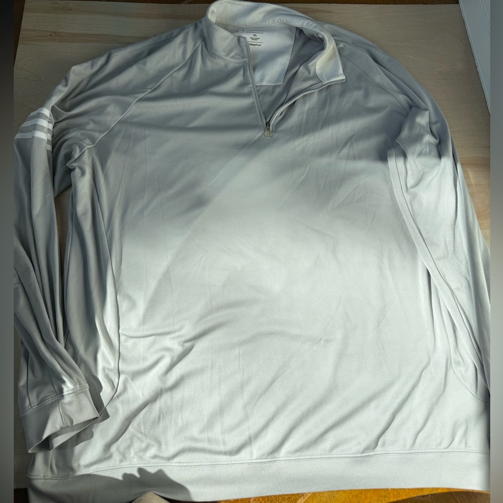 Adidas ClimaLite White Quarter-Zip Pullover